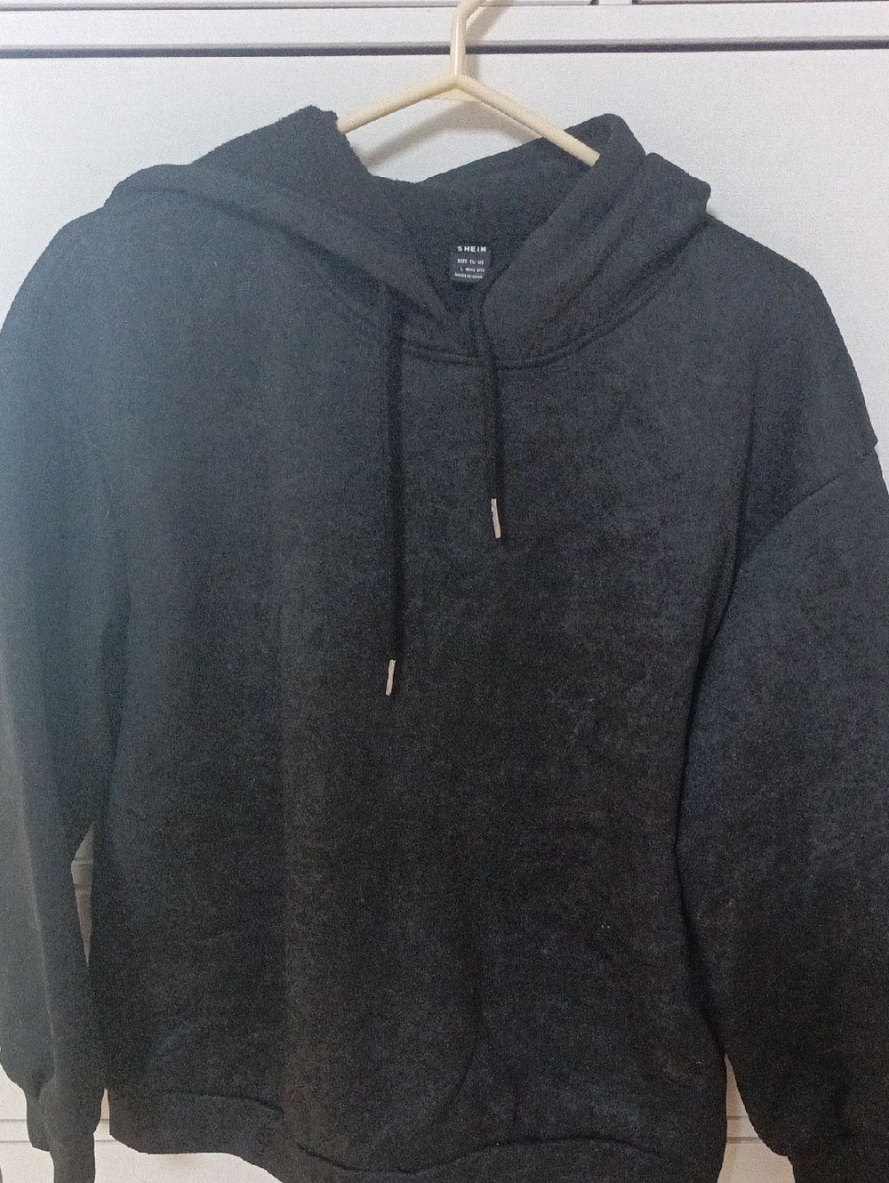 SHEIN Black Cozy Hooded Sweatshirt